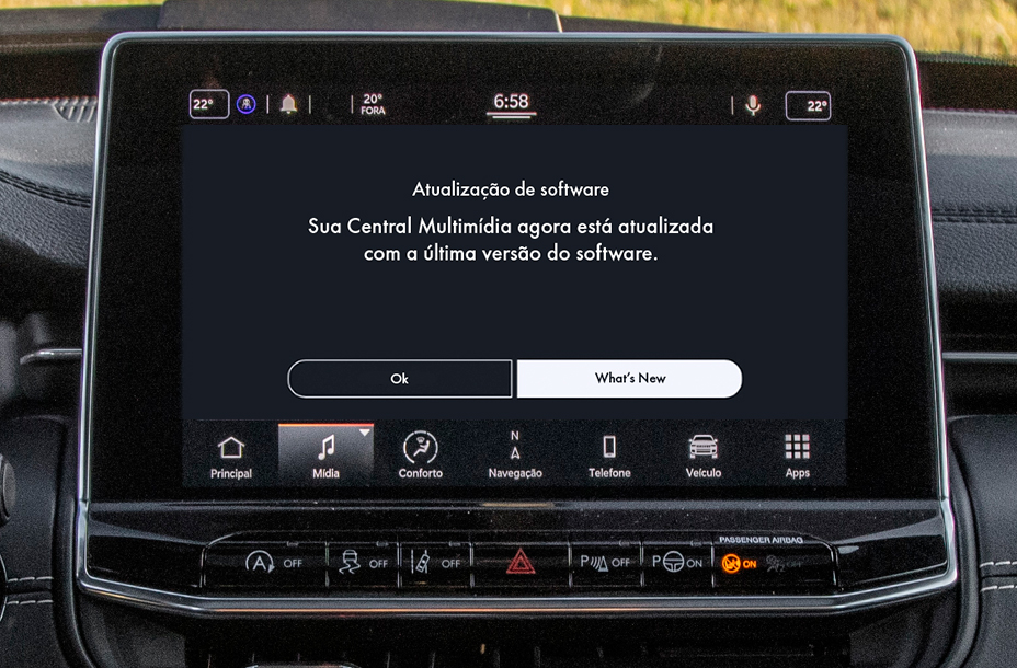 tela-4 Tela da central multimídia em atualização
